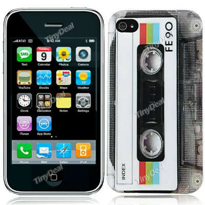 Tape Pattern TPU Soft Case Back Cover for iPhone 4s/ 4