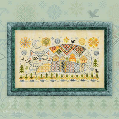 Printed embroidery chart “Bayun Cat”