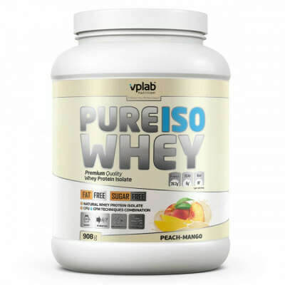 Сывороточный изолят VPLAB Pure Iso Whey, 908 г, Персик-Манго (арт.: VP5065591) — цена в интернет-магазине VPLAB, купить в Москве с доставкой по всей России