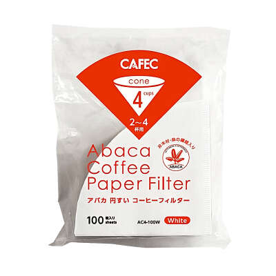 Фильтры Cafec Abaca (размер 2–4), 100 шт