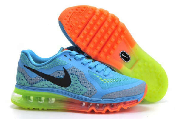 Write a review:  Shop0731F Nike Air Max 2014 On Blue Green Orange
