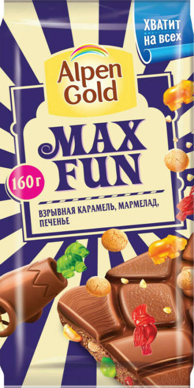 Шоколадка Alpen Gold Max Fun