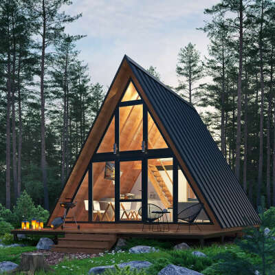 Отдых в a-frame доме