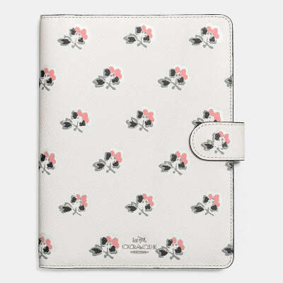 Coach Agenda Cover in Printed Crossgrain Leather
