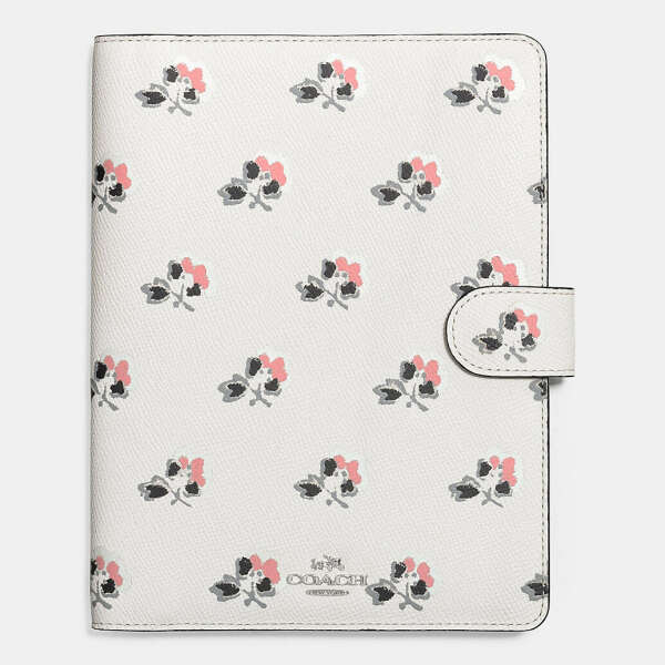Coach Agenda Cover in Printed Crossgrain Leather