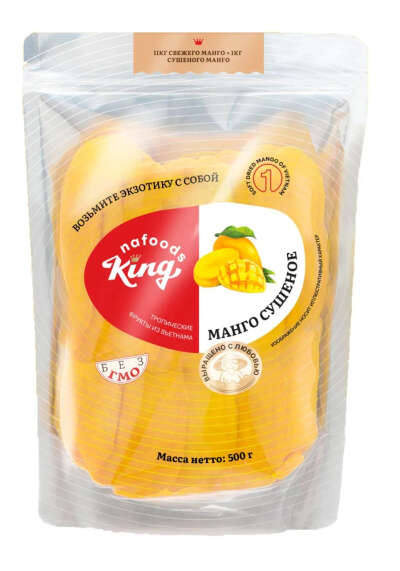 Сушеное манго KING - без сахара!