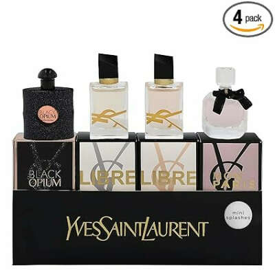 Yves Saint Laurent YSL Духи Миниатюрный Дорожный Набор для Женщин Libre EDT 7.1 г + Libre EDP 7.1 г + Mon Paris EDP 7.1 г + Black Opium Eau de Parfum 7.5 мл