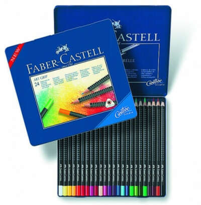 Цветные карандаши Faber-Castell Art GRIР в металлической коробке (24 цвета)