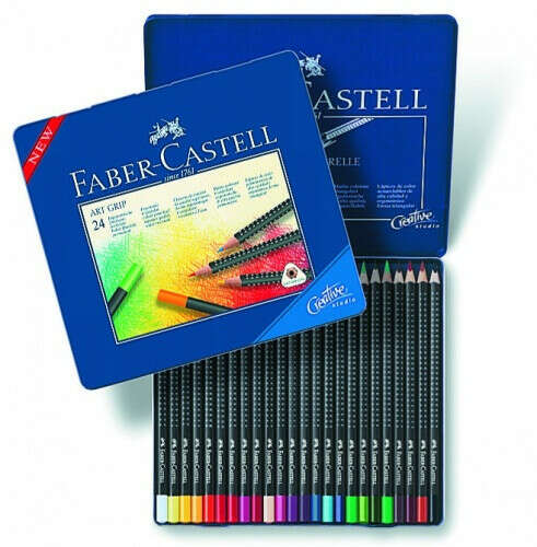 Цветные карандаши Faber-Castell Art GRIР в металлической коробке (24 цвета)