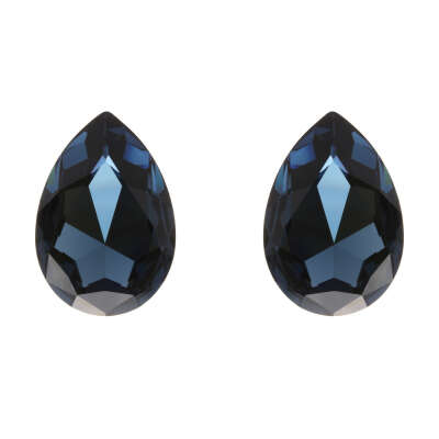 Серьги без оправы каплевидной формы с кристаллом Swarovski