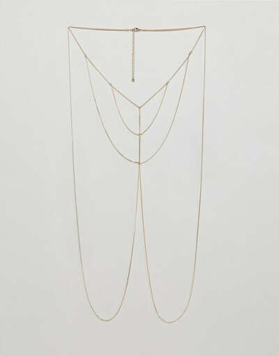 ASOS DESIGN fine cage chain upper body harness at asos.com