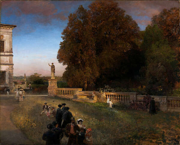 Oswald Achenbach - Villa Borghese