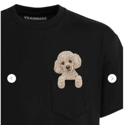 Футболка с вышивкой Пудель VKARMANE XL / 2XL
