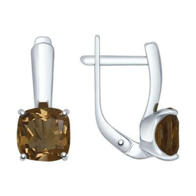 Серьги из серебра с раухтопазами арт. 92021400 от SOKOLOV