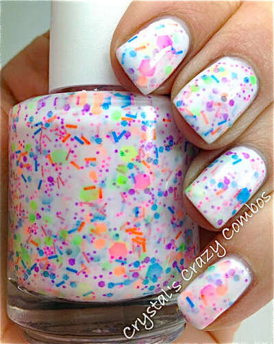 Haywire: Custom-Blended NEON Glitter Nail Polish / Lacquer