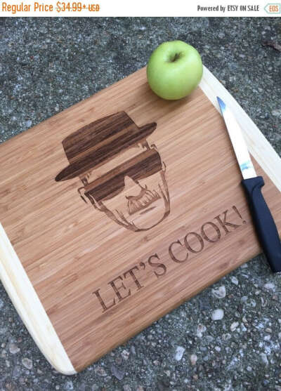 Breaking Bad cutting board, Let's Cook, Heisenberg