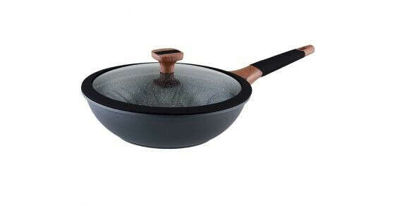 Сковорода WOK с крышкой VINZER Greblon Induction Line Ø 28 см 89505