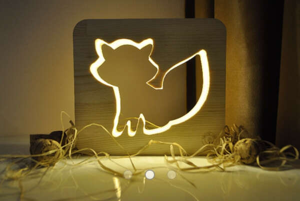 Детские ночники Creative Light из натурального дерева. Handmade.