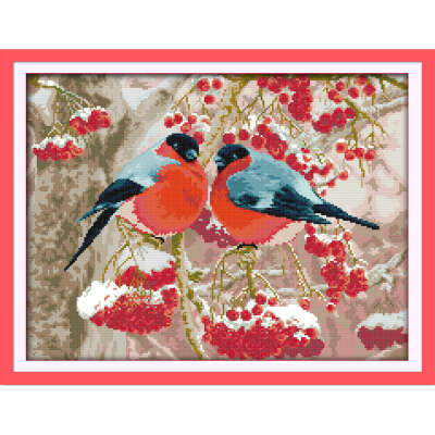 678.5руб. 45% СКИДКА|Набор для вышивки крестиком Everlasting love рождественского Bullfinch, китайский экологичный хлопок, 11CT и 14CT, распродажа нового магазина|cross stitch kits|cross stitch cotton|stitching kit cross stitch - AliExpress