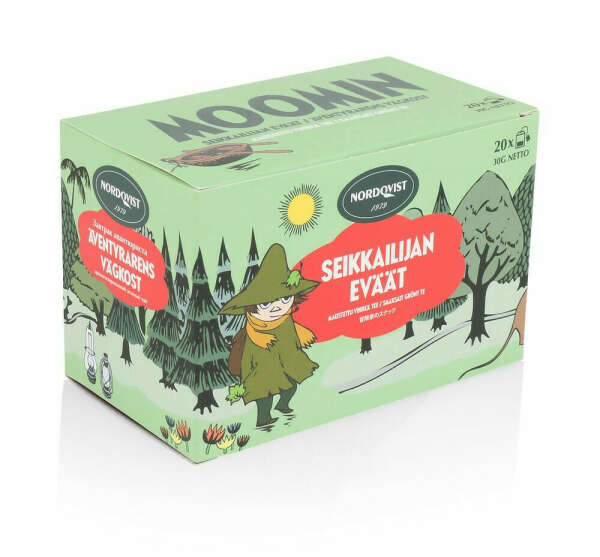 Зеленый чай в пакетиках Moomin Зеленый чай Moomin Завтрак авантюриста с ароматом груши и ванили