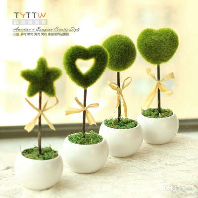 Wholesale Decorative Flowers - Buy Fashion Ceramic Rustic Vase Green Artificial Plant Artificial Flower Set Home Decoration, $12.9 | DHgate