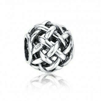 Openwork Basketweave Charm 925 Sterling Silver Pandora Compatible | Soufeel