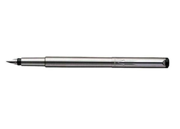 Ручка перьевая Parker "Vector Stainless Steel" (серебряный корпус)