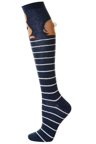 NAVY RABBIT KNEE HIGH SOCKS