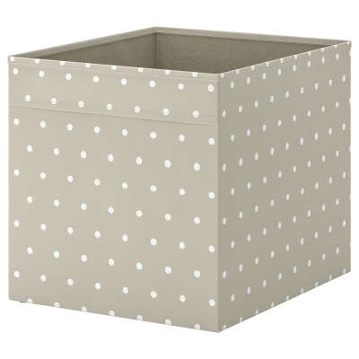 Купить ДРЁНА Коробка, бежевый, точечный, 33x38x33 см по выгодной цене - IKEA