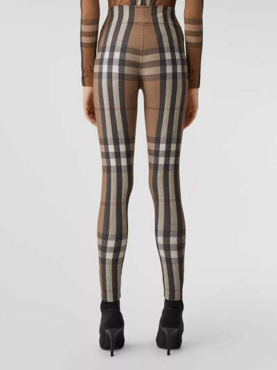 Check Stretch Jersey Leggings