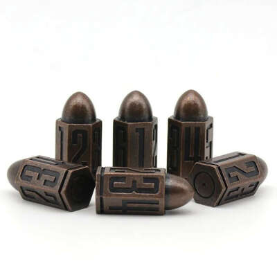 ДАЙС ПУЛИ!!!! Brass D6 Bullet Dice (6 db)