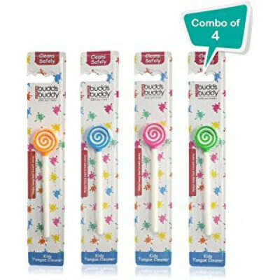 Buddsbuddy Combo Of 4 Kids Tongue Cleaner (Multi Color)