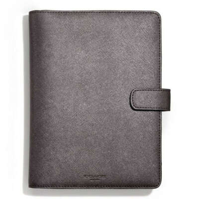 Coach Agenda Cover in Saffiano Leather