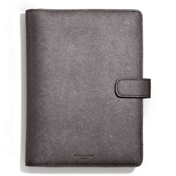Coach Agenda Cover in Saffiano Leather