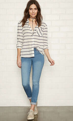 Mid-Rise Skinny Ankle Jeans