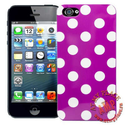 Чехол для iPhone  5 - Peas - фиолетовый