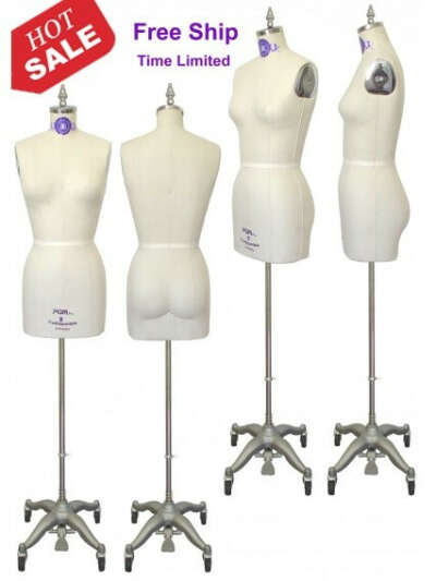 Professional Female Dress Form with Hip and Collapsible Shoulder  (601)