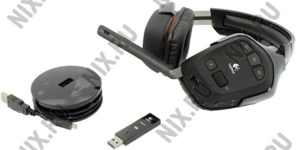 Logitech G930 Wireless Gaming Headset (беспроводные наушники с микрофоном, с рег.громкости) < 981-000258 / 550 >