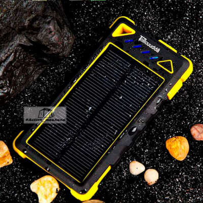 Водонепроницаемый Solar Power Bank 12.000 мАч с солнечной панелью - Активный Уикенд интернет-магазин