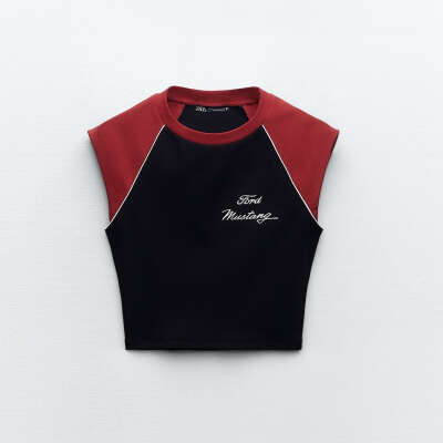 ZARA. Ford Mustang cropped top (old collection)