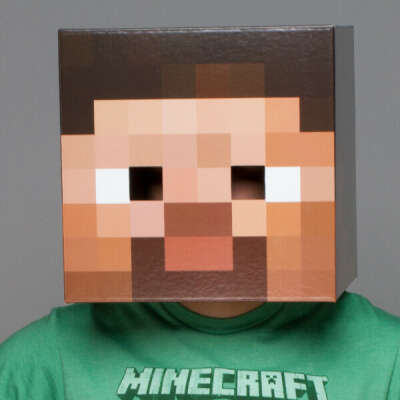 Minecraft 12" Steve Head Mask Costume Gamer Officially Licensed Authentic