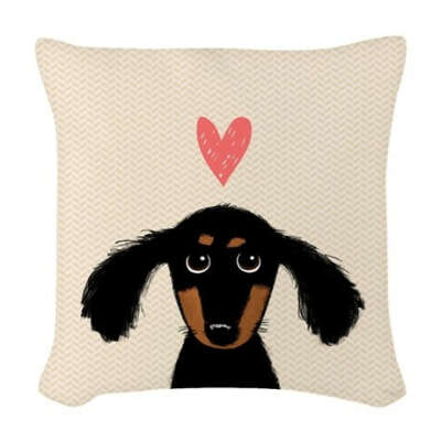 Dachshund Love Woven Throw Pillow