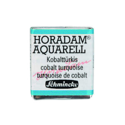 Акварель Schmincke Horadam, полукювета, кобальт бирюзовый, cobalt turquoise, №509