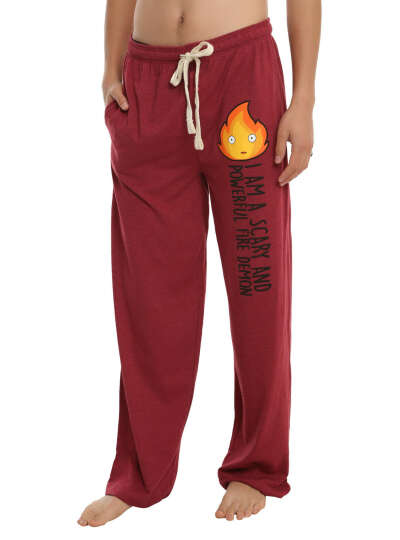STUDIO GHIBLI HOWL'S MOVING CASTLE CALCIFER GUYS PAJAMA PANTS