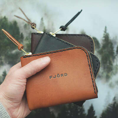 Half Zip Wallet Brown by Fjord