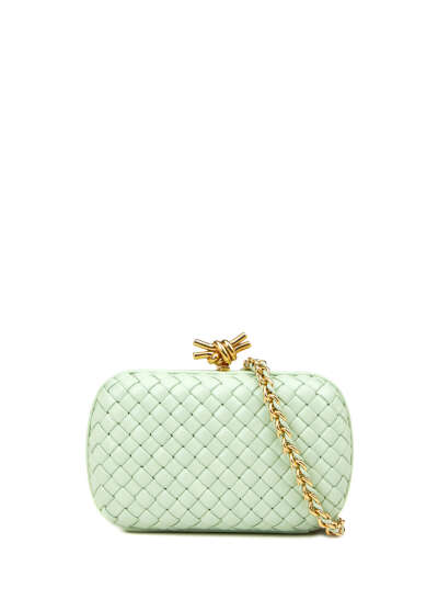 Knot Green Women's Leather Clutch Bag