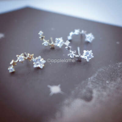 galaxy earrings, star earrings, star post, stars studs, stars in the sky