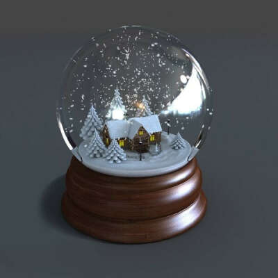 small and fine snowball glass