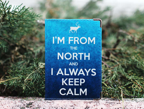 Обложка на паспорт I'm From North (Натуральная кожа) by Scandinavia Club