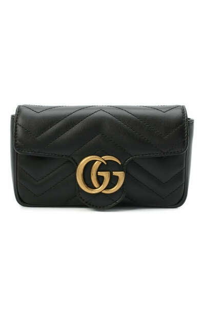 Женская черная сумка gg marmont super mini GUCCI — купить за 82100 руб. в интернет-магазине ЦУМ, арт. 476433/DTDCT